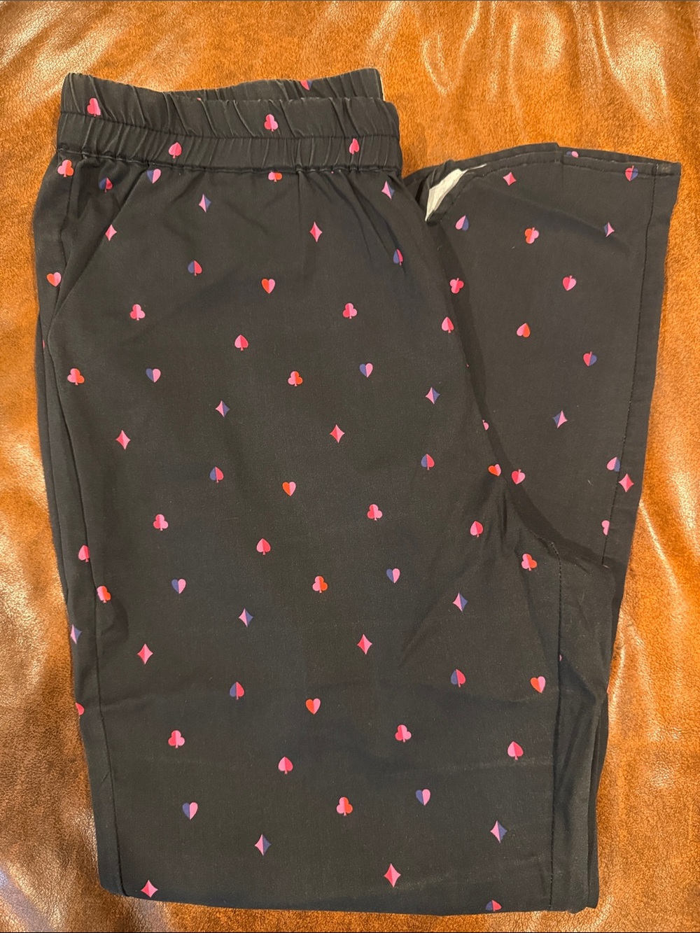 Marine Layer Black Allison Pant with Pink & Purple Print
